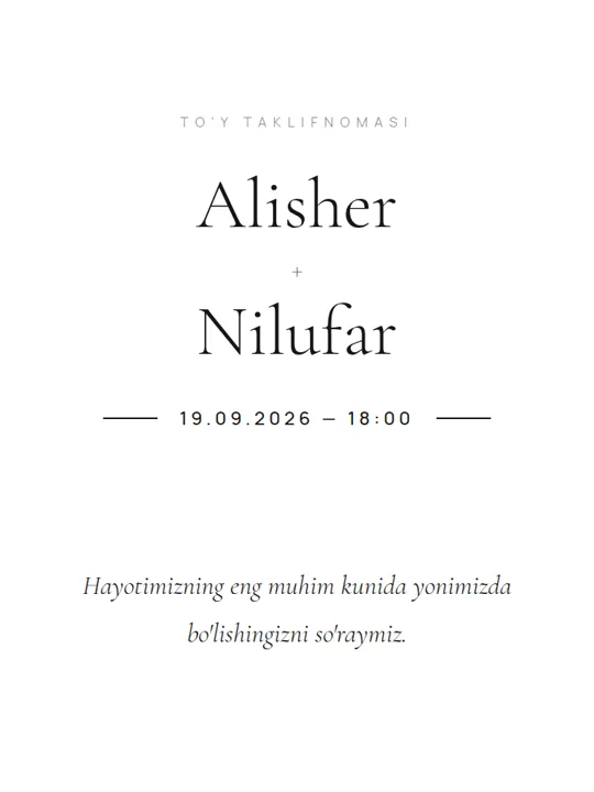Minimal shabloni